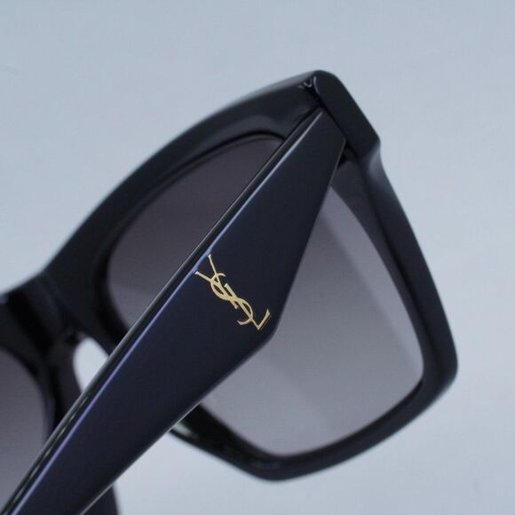 NEW SAINT LAURENT SLM104 001 BLACK/GREY SUNGLASSES - Picture 5 of 12